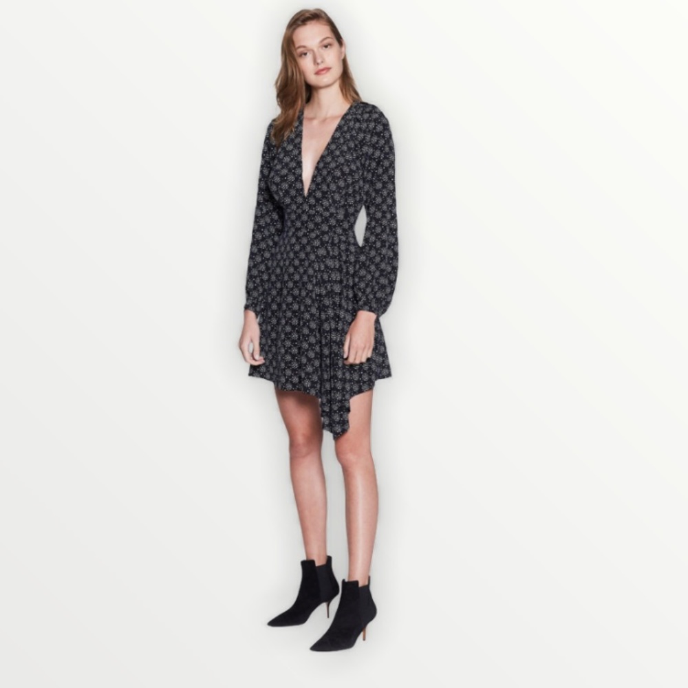 Equipment Alexandria Star Print Silk Dress